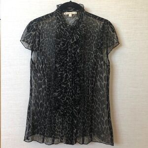 Leopard sheer Nanette Lepore Blouse